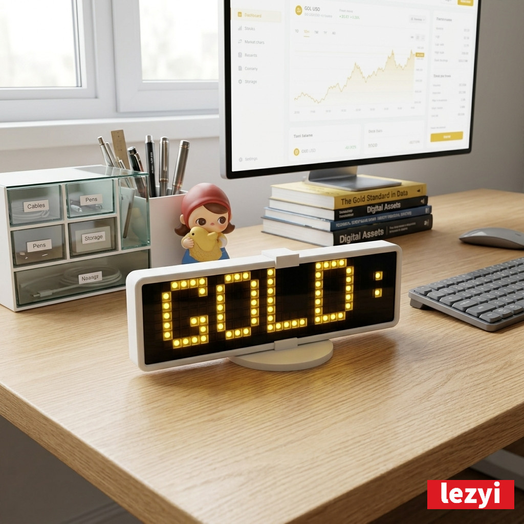 Lezyi Pixel Ticker Crypto/Stocks/Commodities live price/local time & weather