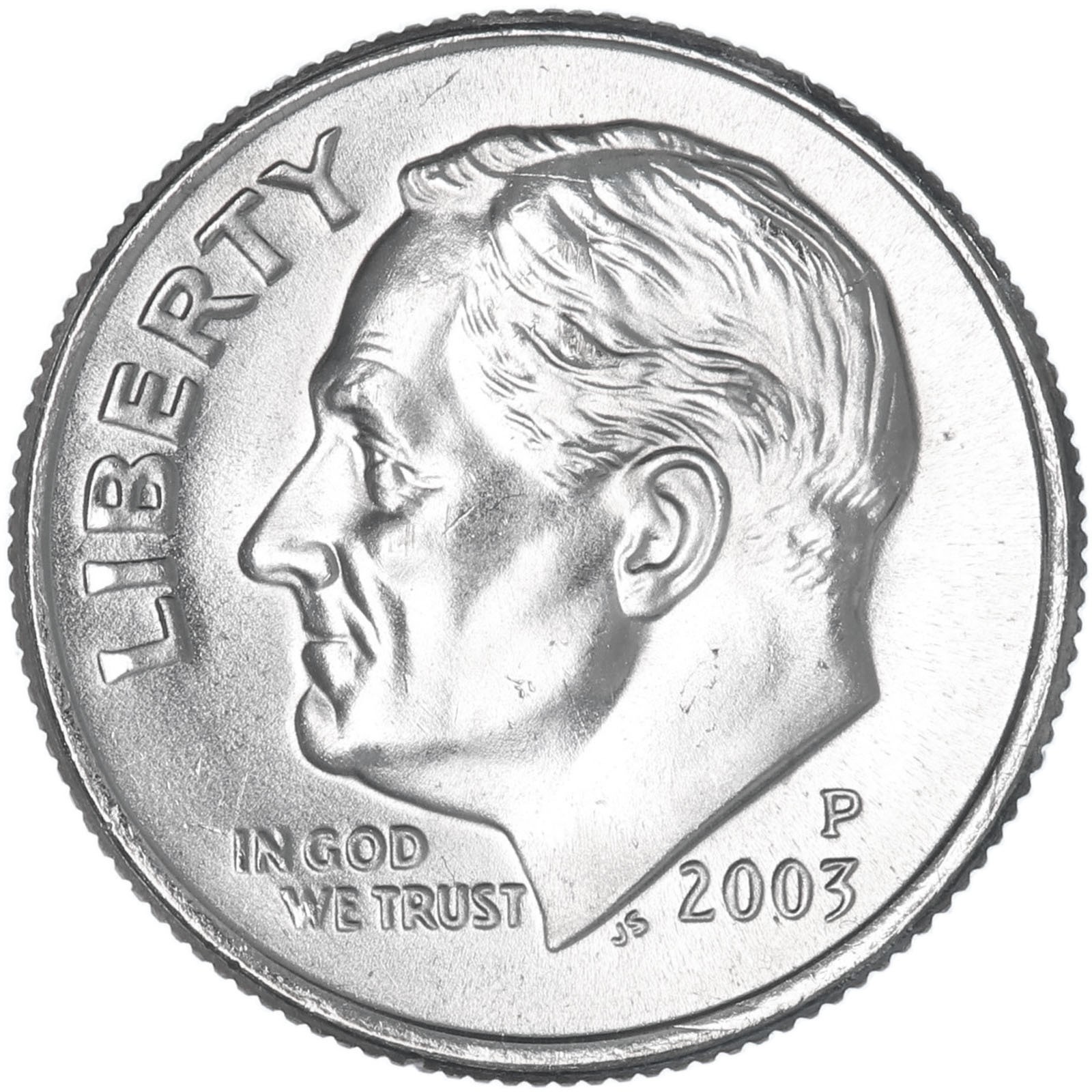 2003 P Roosevelt Dime BU CN-Clad