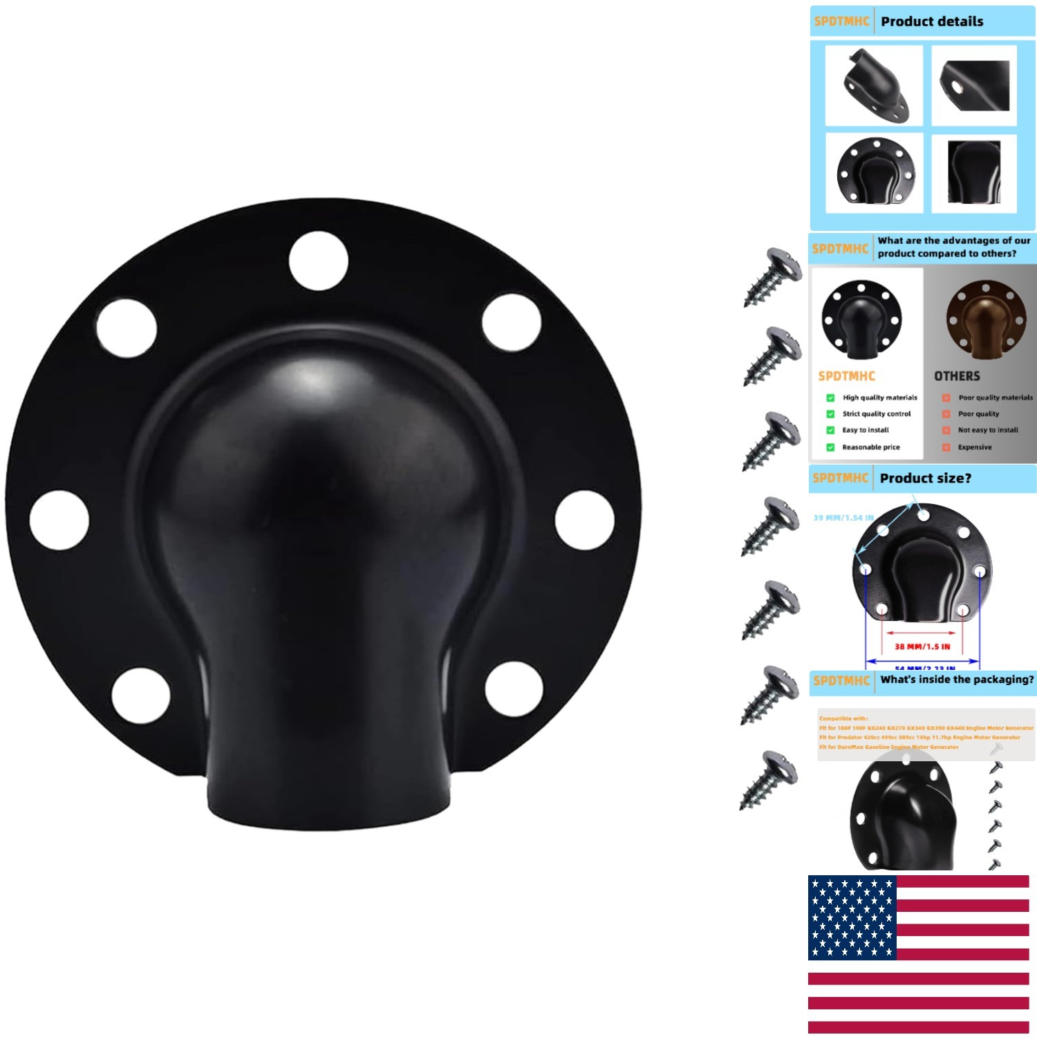 Durable Muffler Diverter for GX240 270 340 390 Engines - Effortless Installation