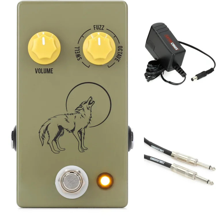 JHS Coyote Fuzz Pedal with Power Supply and Cable