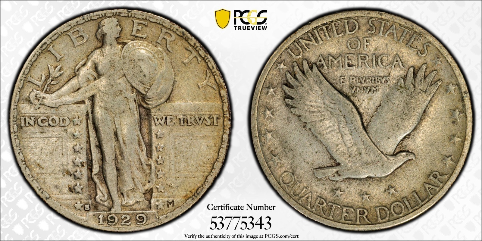 1929 S Standing Liberty Quarter   PCGS XF 40   Sharp & Appealing Original