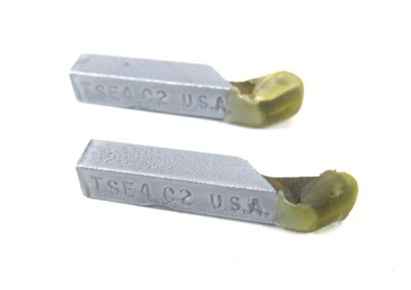2pcs ACT TSE-4 Grade C2 Carbide Brazed Lathe Tool Bits 1/4" x 1/4" Shank
