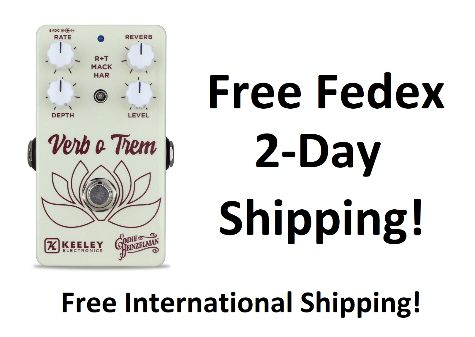 New Keeley VoT Eddie Heinzelman Verb o Trem Reverb Tremolo Guitar Effects Pedal