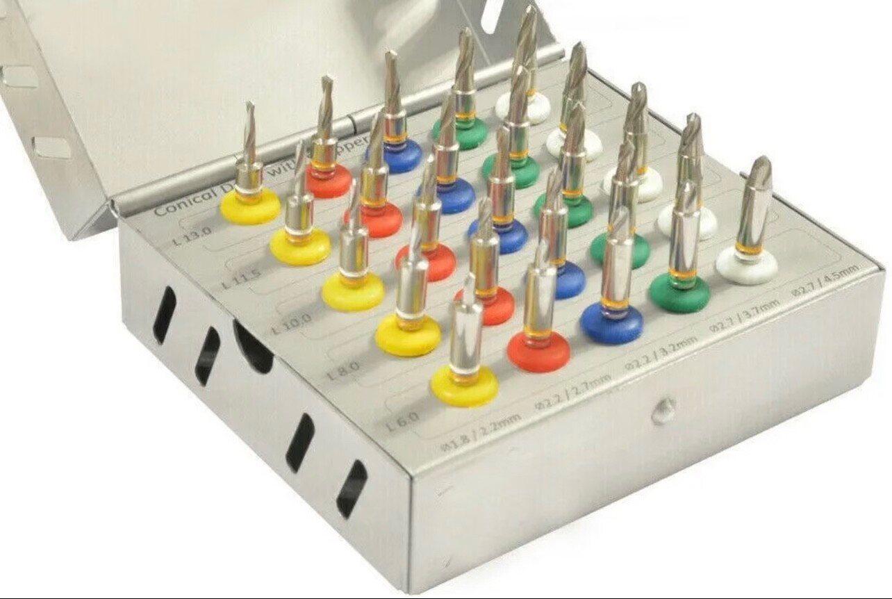 Conical Kit 25pcs Set With Stoppers Dental Implant Guided