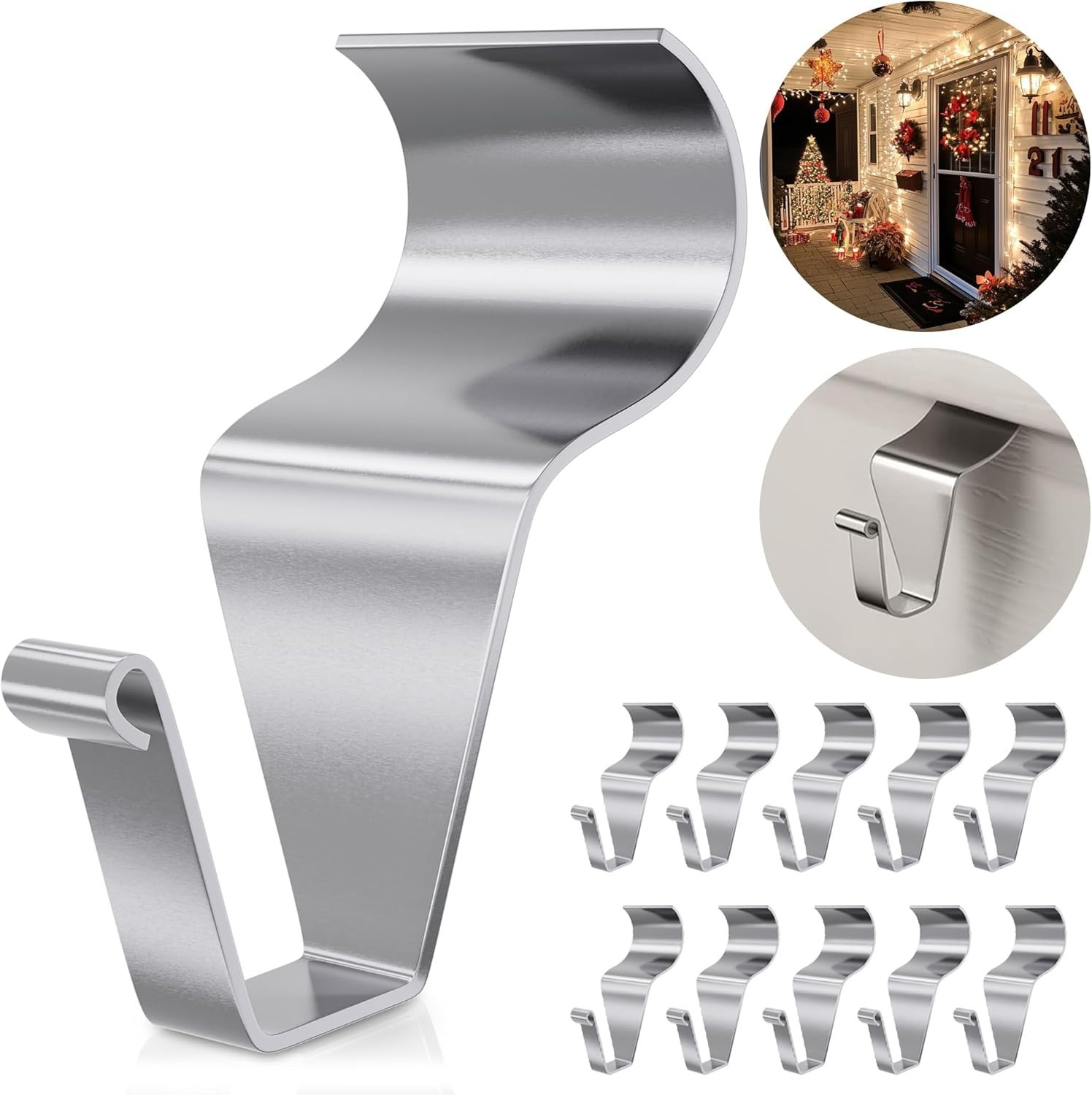 Rust-Resistant Vinyl Siding Clips - Quick Install Heavy Duty Hooks (10 Count)