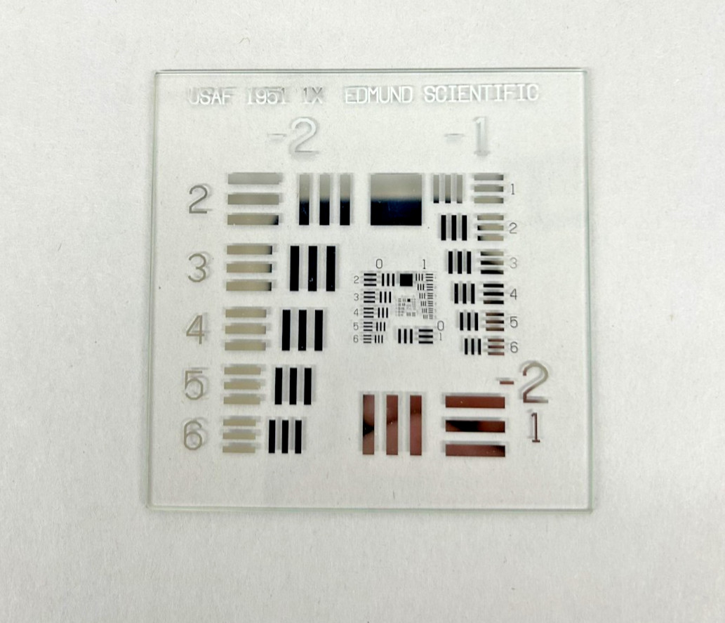 USAF 1951 Glass Slide Resolution Targets-3"x3"