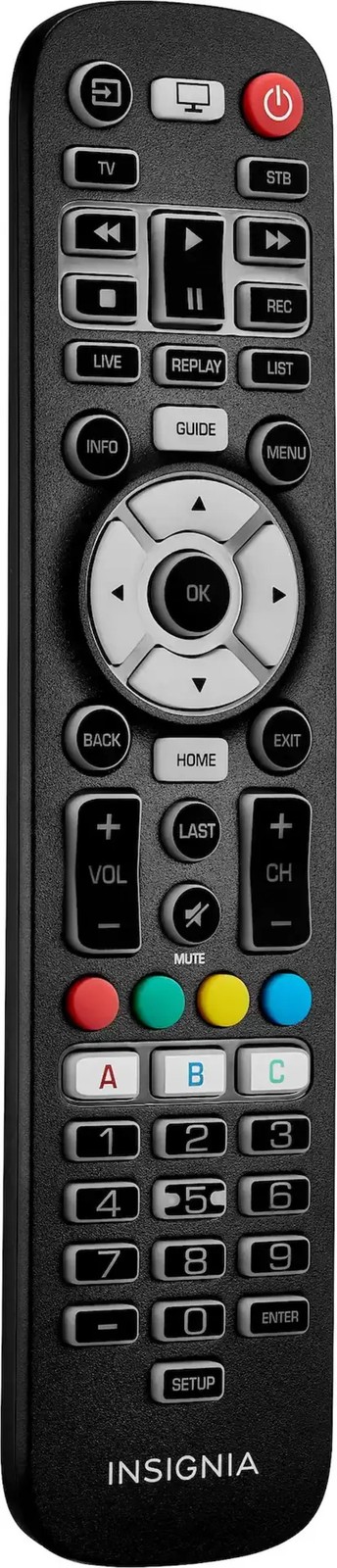 Insignia - 3 Device Universal Remote Control Replacement - Black