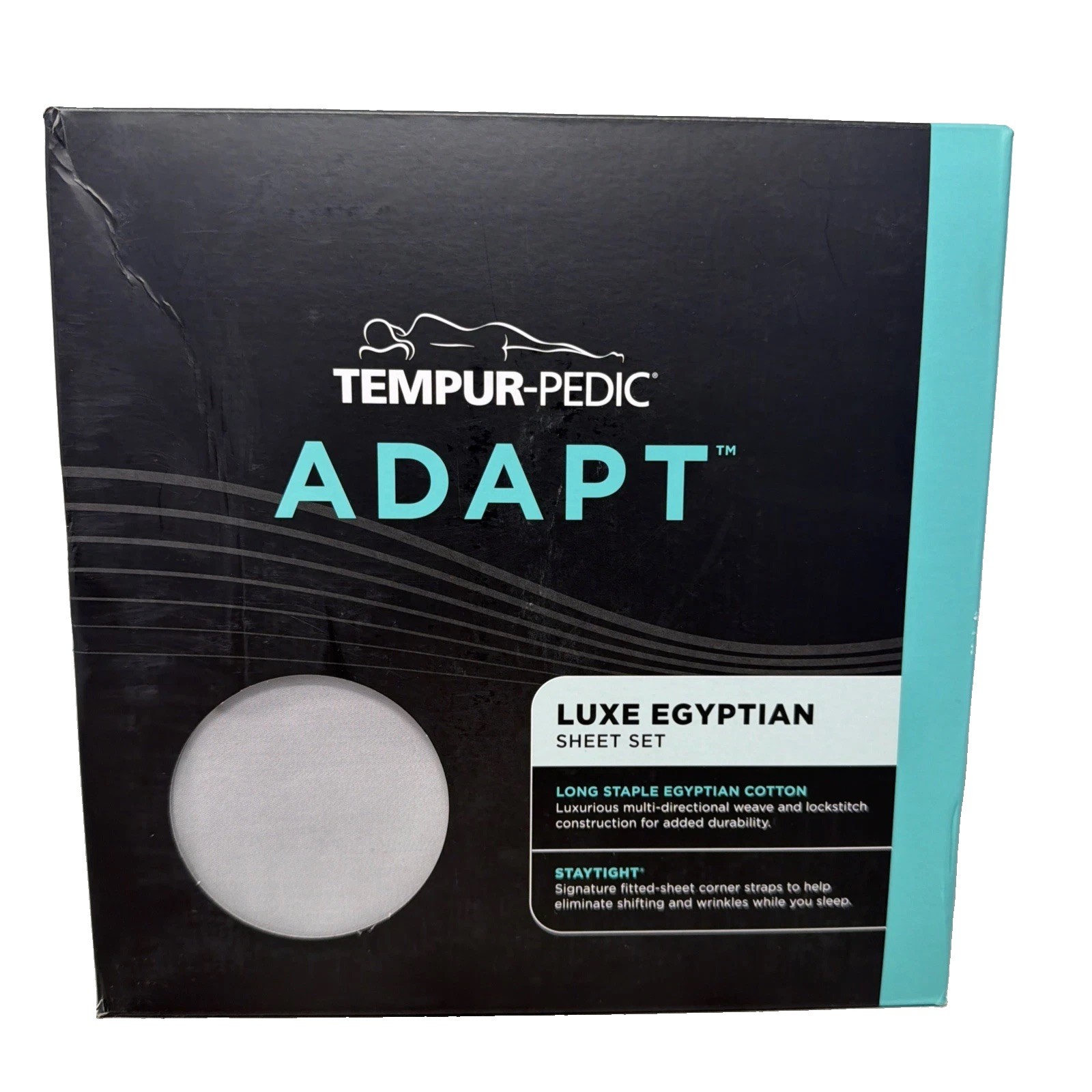 Tempur-Adapt Luxe Egyptian Cotton Sheet Set, in Graphite Gray, Size Split King