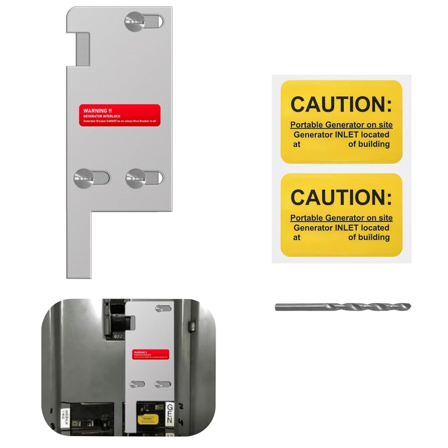 Generator Interlock Kit Compatible with Square D Vertical Main 150 or 200 amp Br