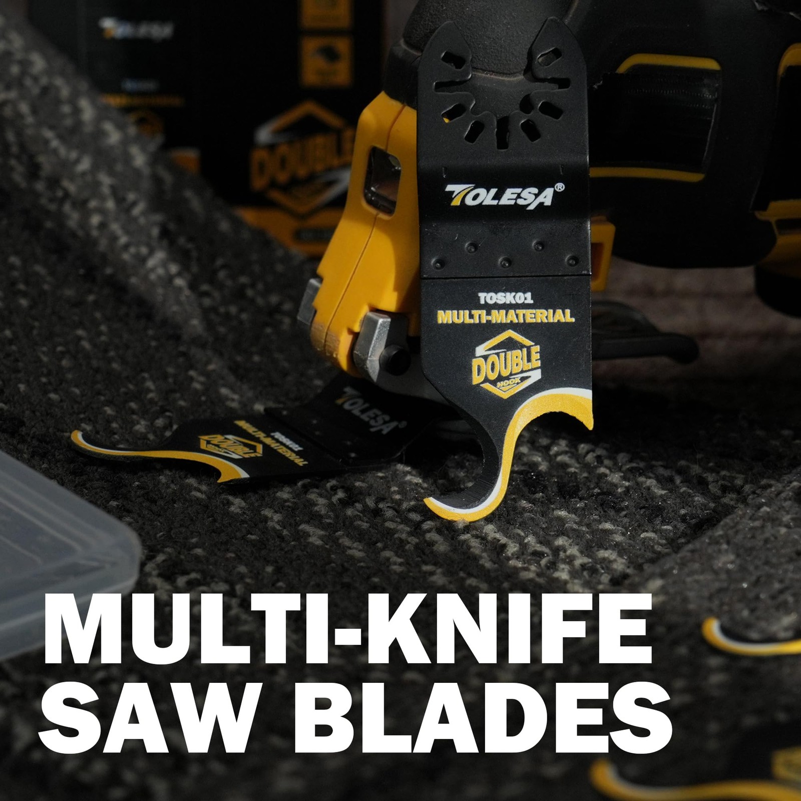 Oscillating Multi tool Hook Knife Blade, 5 PCS Multitool Saw Blades for Cutti...