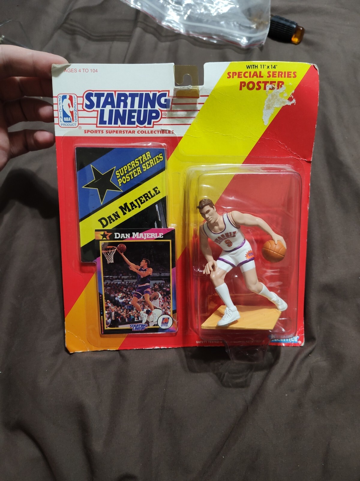 1992 Suns DAN MAJERLE Starting Lineup/NEVER OPENED/FACTORY SEALED/Card + Poster