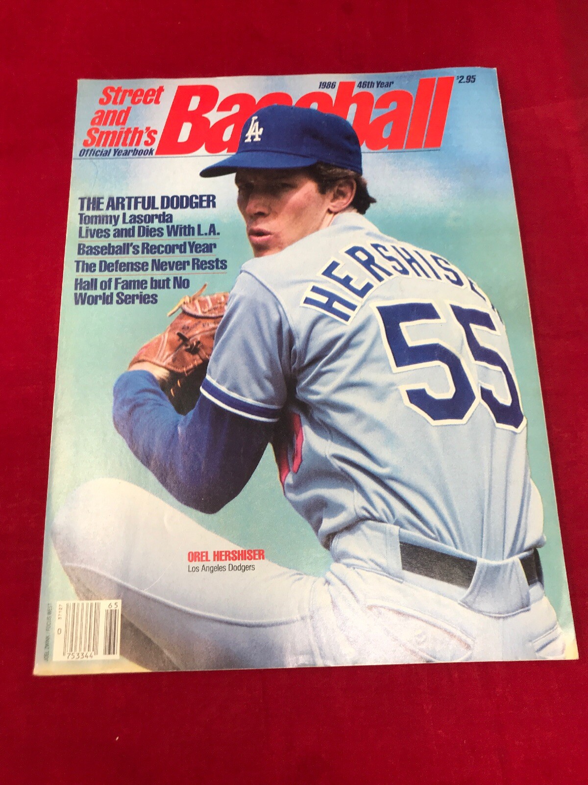 1986 Street & Smith Baseball Magazine Orel Hershiser Dodgers Cover EUC
