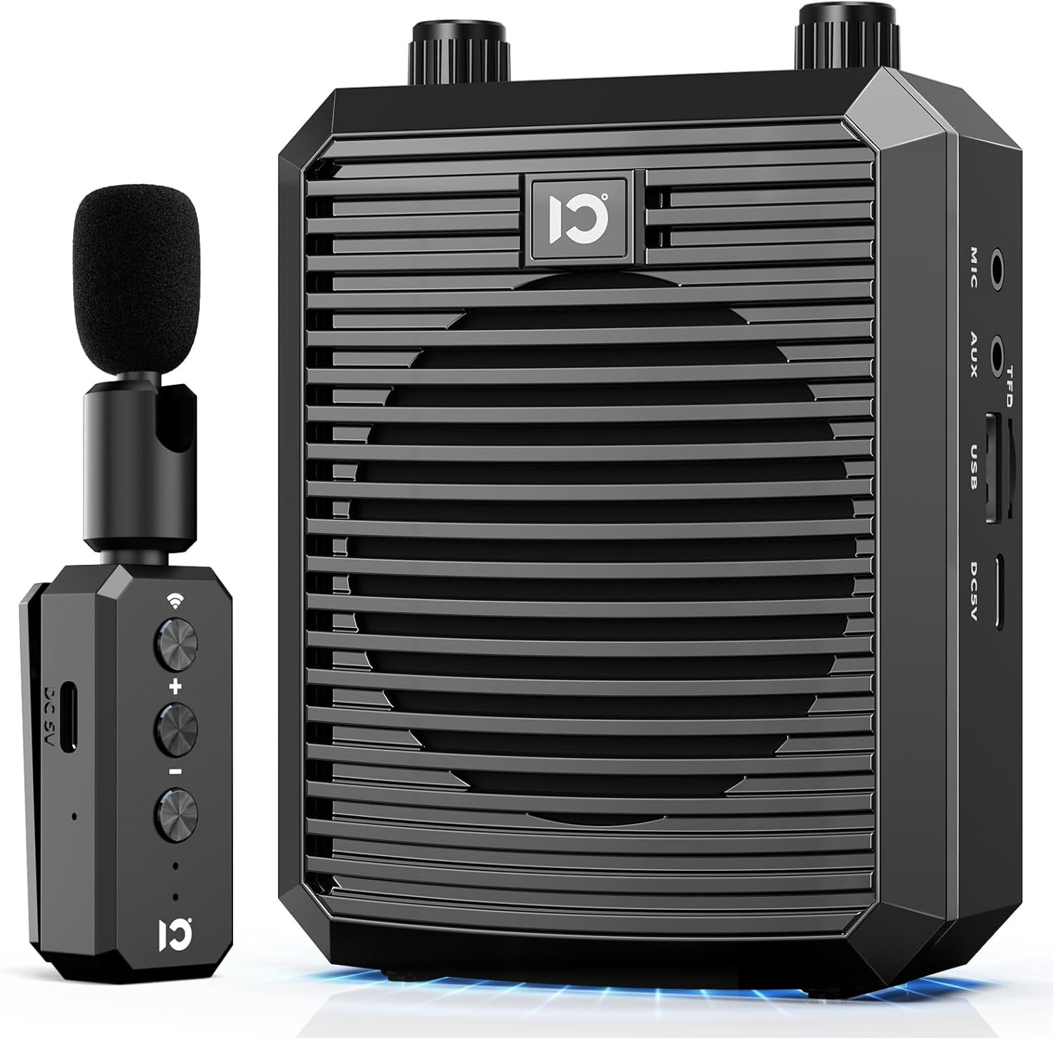 Portable Voice Amplifier with Wireless Lavalier Mic for Teachers & Meetings