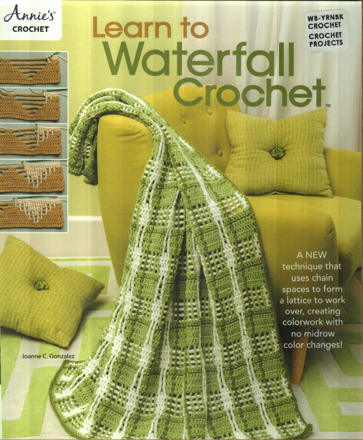NEW LEARN TO WATERFALL CROCHET AFGHANS & MORE 6 PROJECTS CROCHET PATTERN BOOK