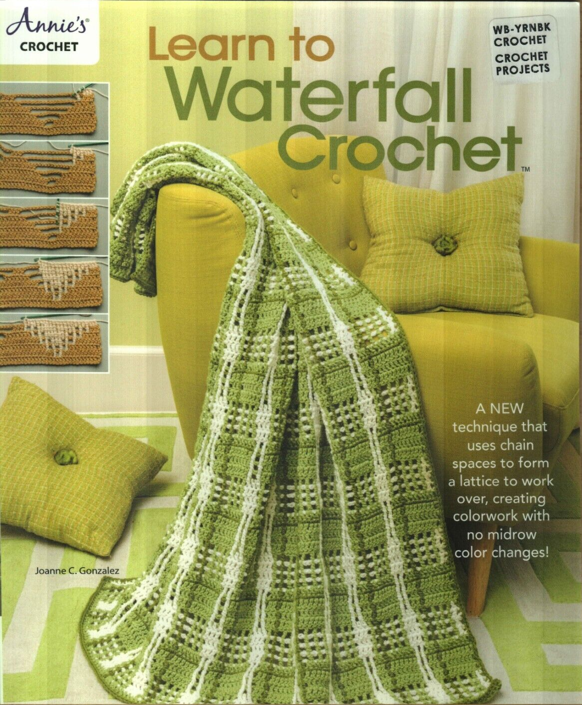 NEW LEARN TO WATERFALL CROCHET AFGHANS & MORE 6 PROJECTS CROCHET PATTERN BOOK