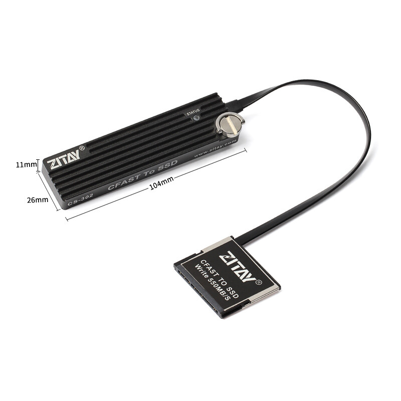 CFast 2.0 to mSATA SSD Card Adapter Converter Compatible with Z CAM E2 4K Cinema