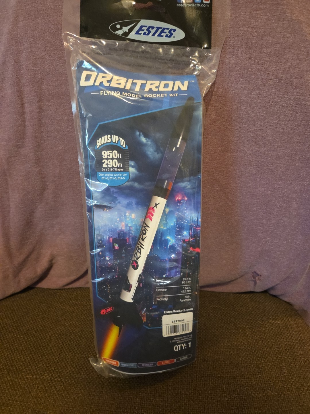 Estes Orbitron Flying Model Rocket Kit #7002 C &D Power Flies Up To 950 Feet!