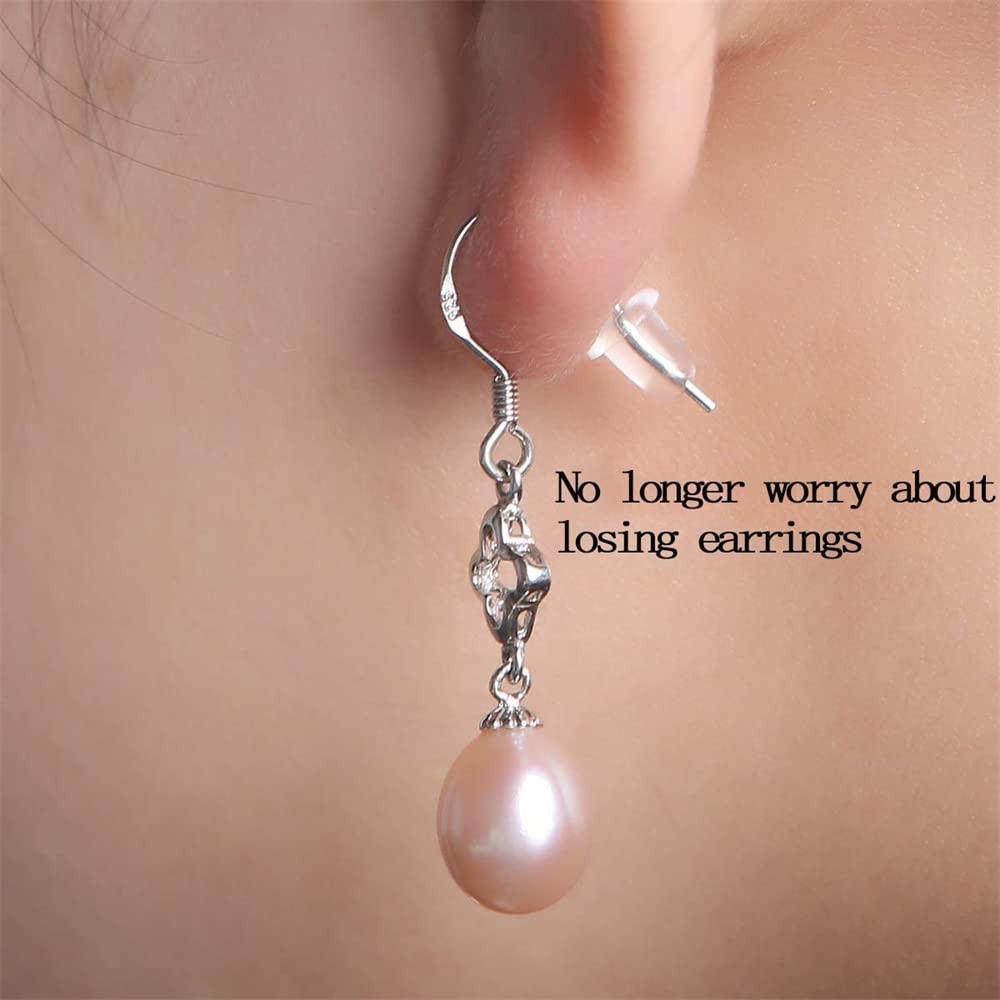 Rubber Earring Backs Replacements - Back Earrings for Women (100)