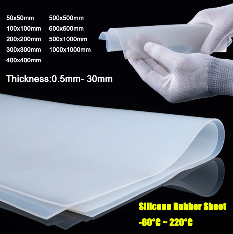 Soft Silicone Rubber Sheet Clear Translucent High Temp Mat Plate Various Size