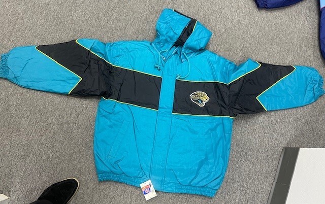 Jacksonville Jaguars Jeff Hamilton NFL Vtg Winter Sports Jacket Hoodie Sweat XL