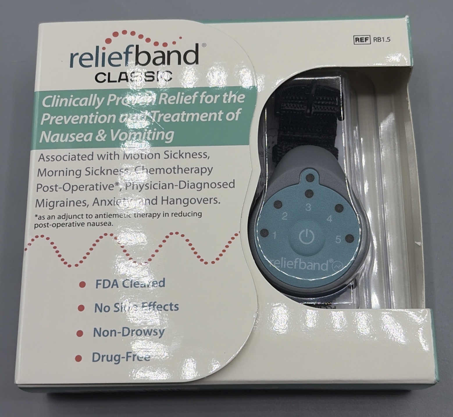 Reliefband RB-EL PN 6006810AW Drug-Free 1.5 Motion Sickness Wristband