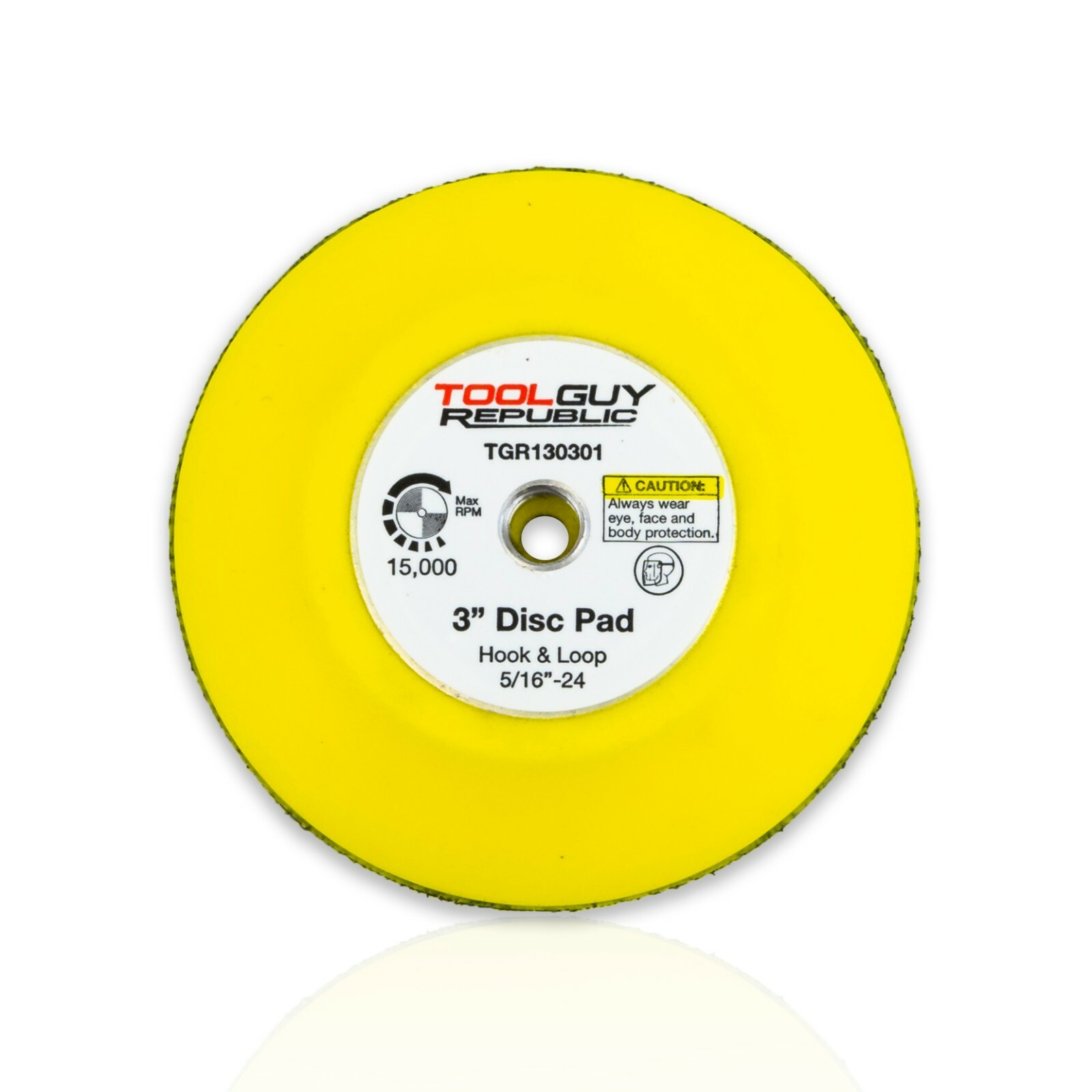 TGR 3" Hook and Loop Sanding Backup Pad 5/16-24 Female Thread TGR130301