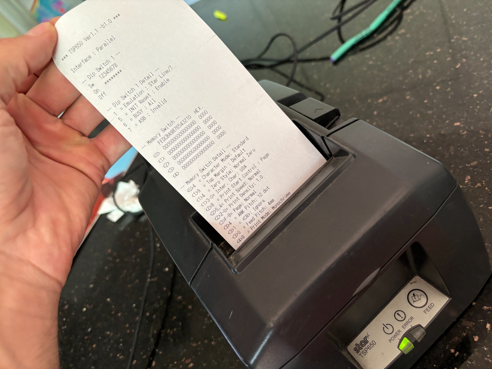 Star Micronics TSP650 Thermal Receipt Printer (Not Bluetooth) Black