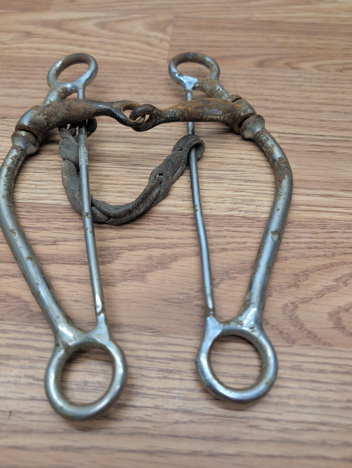 Pinchless Vtg Western Gaited Horse Jointed Bit 5" Shank Rusty Rustic Ranch Decor