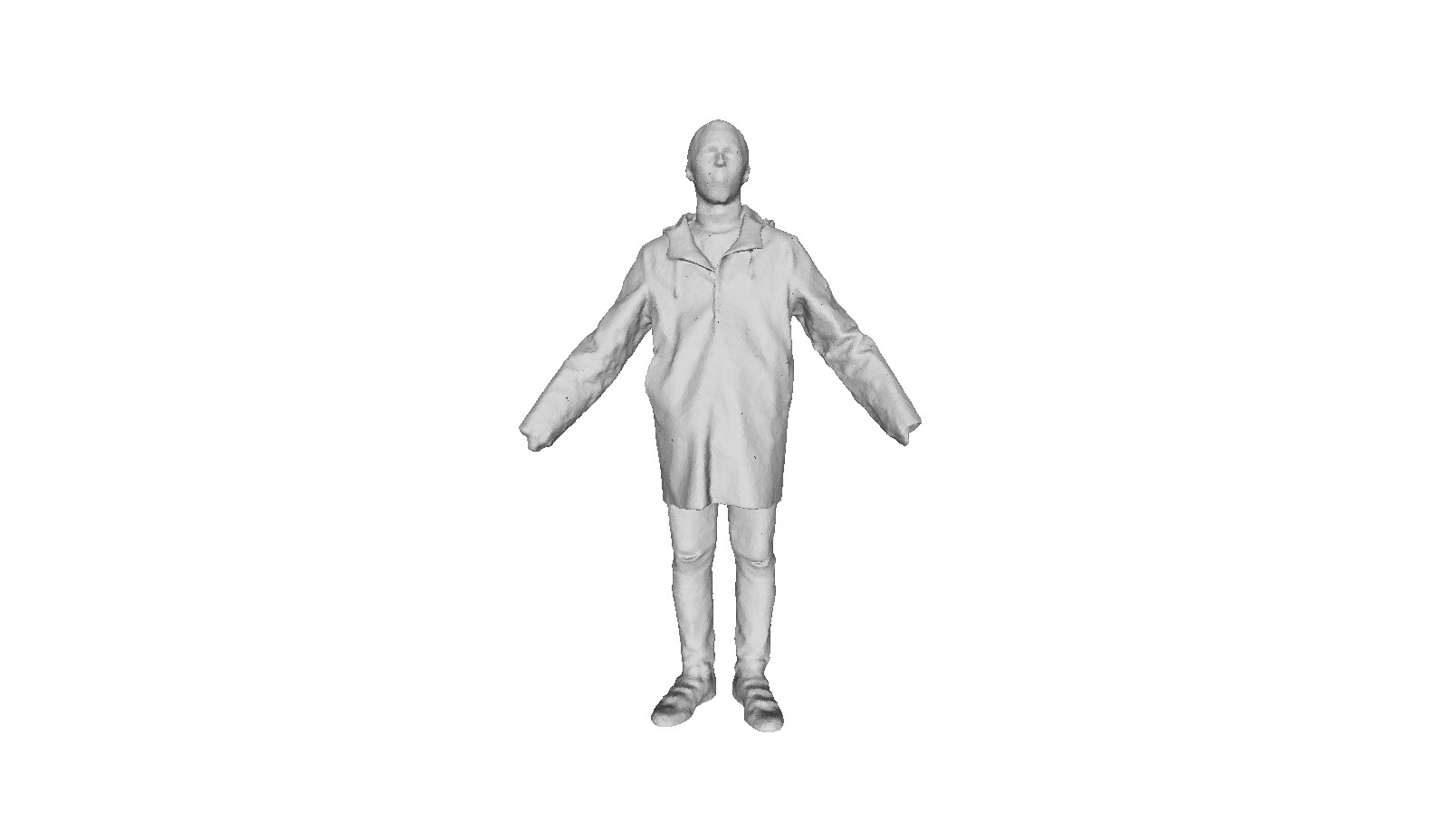 Printle Y Homme 214-Short-haired Man Opening Arms Figure for Diorama Train Set