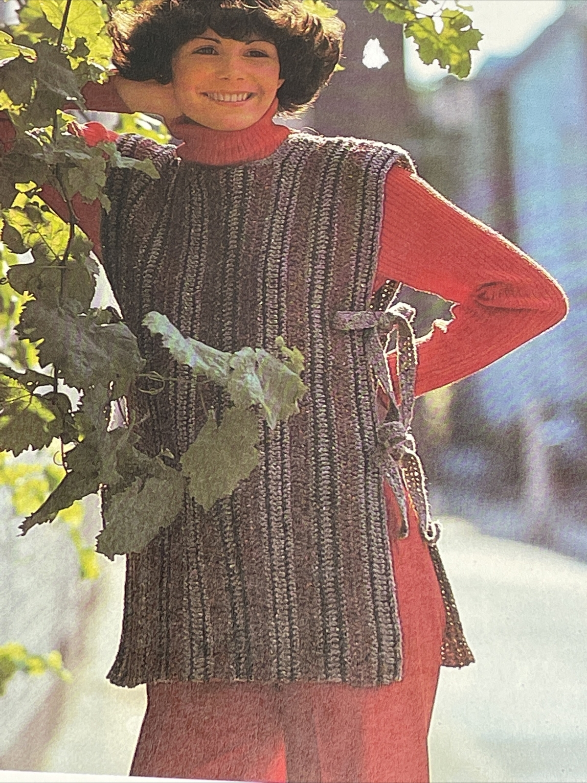 Vertical Tunic Sweater Crochet Pattern Marshall Cavendish Card