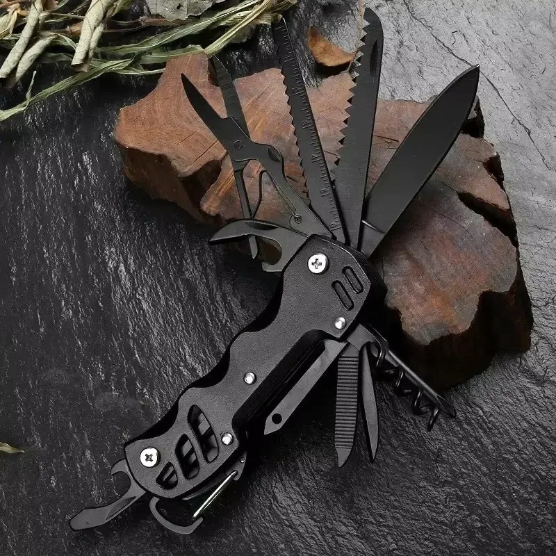 Multifunctional Foldable Stainless Steel Survival Scissors Portable EDC Tool Kit