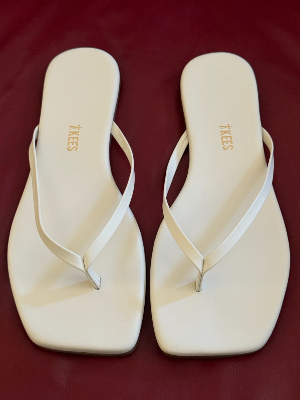 $75 TKEES Square Toe Lily | Cream | 8