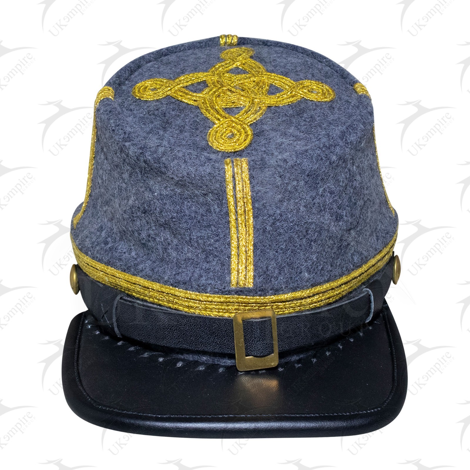 American Civil War Officer Major/Colonel Kepi (CSA) – 100% Confederate Grey Wool