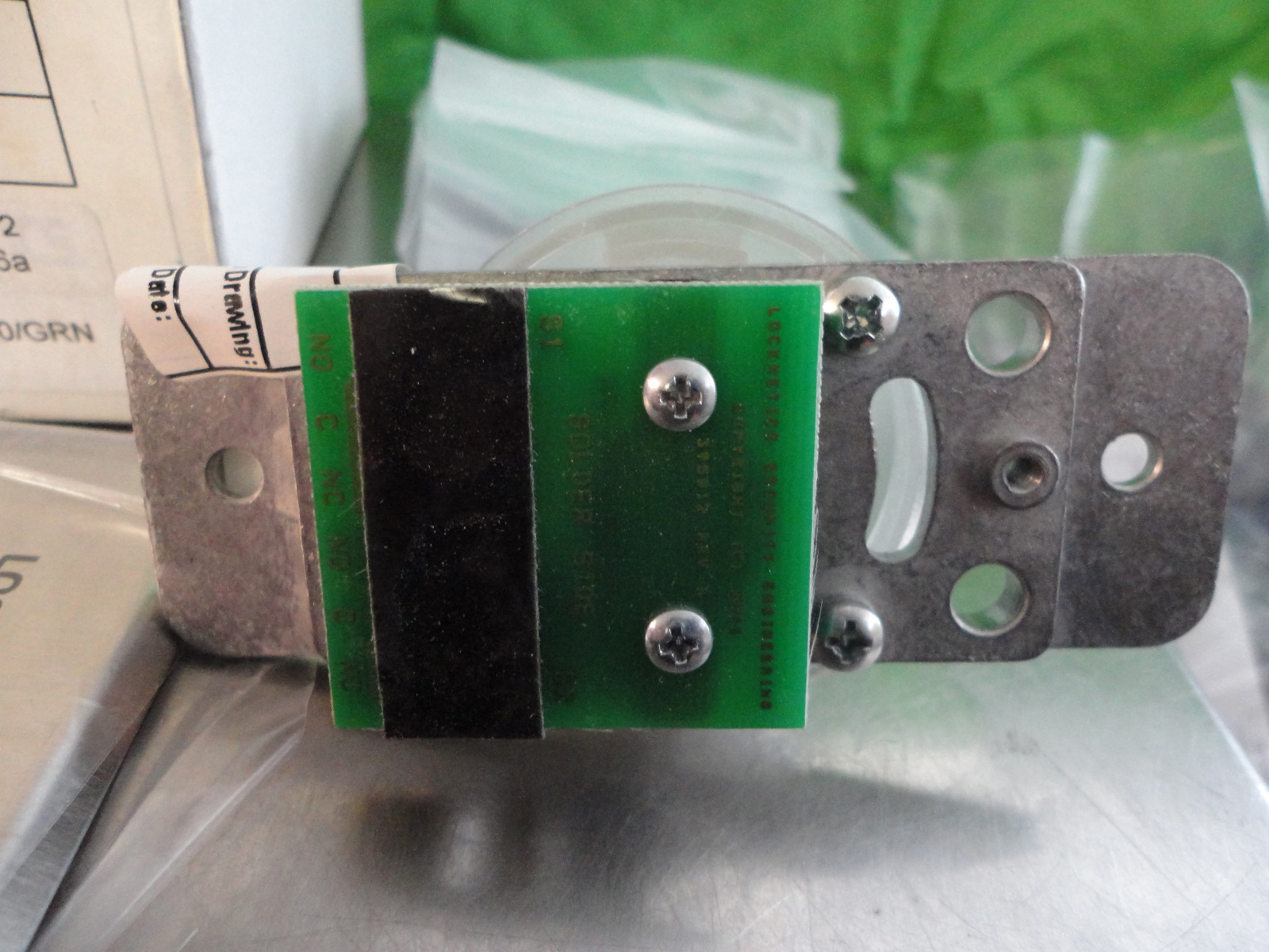 Locknetics 625GR, Green Push Button Switch, New, Free Shipping, 12-24v