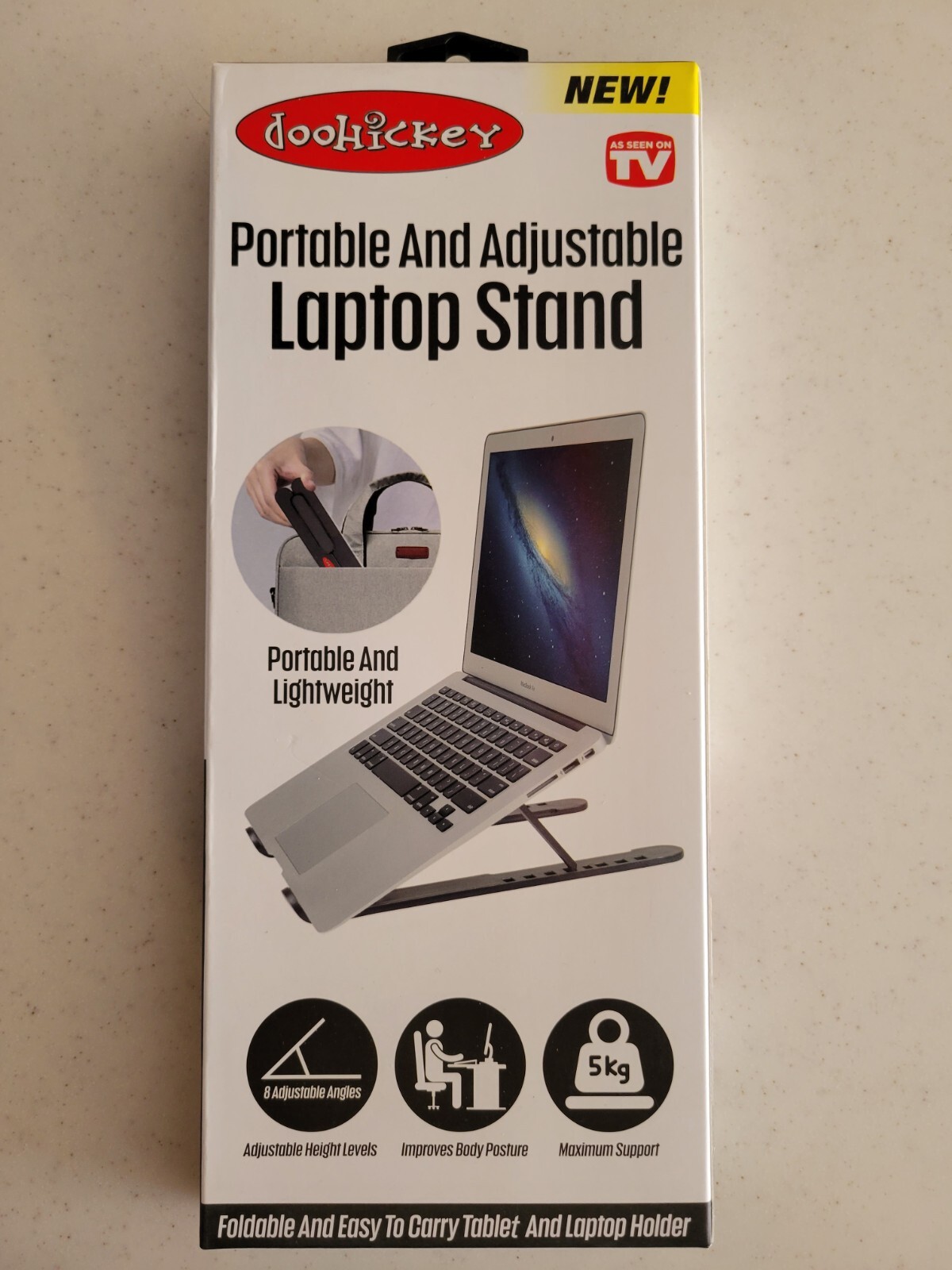 Doohickey as seen on tv, Aluminum Portable,foldable& Adjustable Laptop Stand NEW