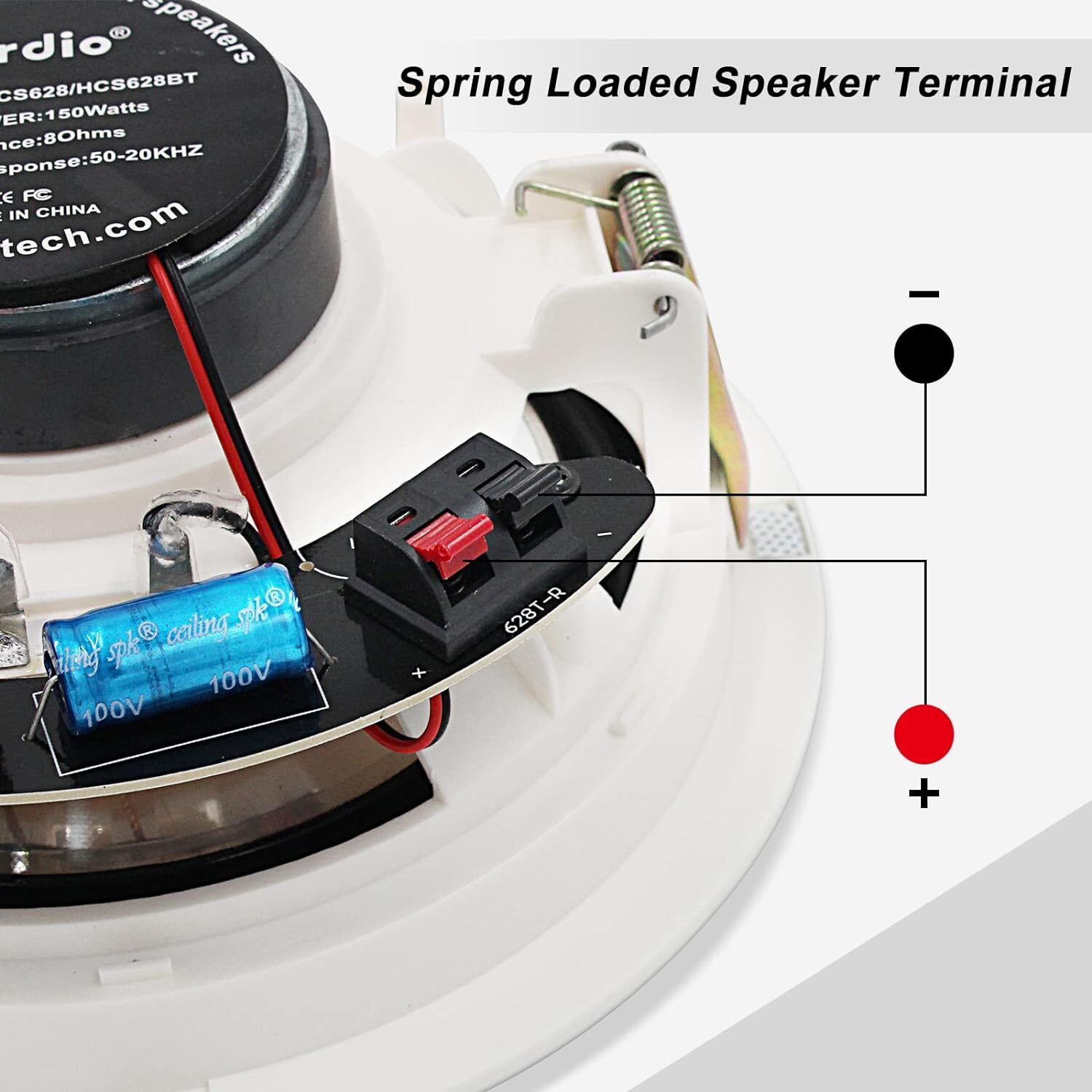 4* Herdio 2-Way Bluetooth Ceiling Speakers + in Wall Amplifier Receiver 3 Sizes