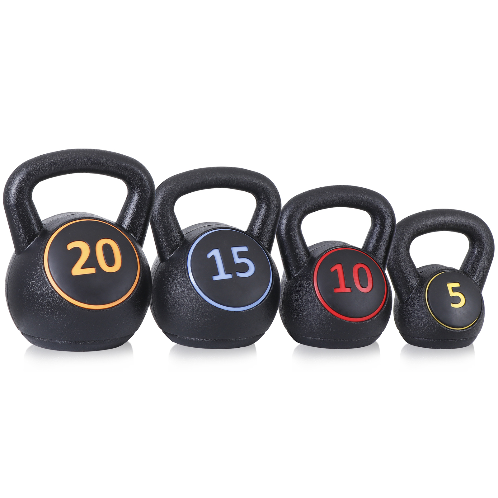 4 Piece Kettlebell Sets Strength Training Kettlebell Wide-Grip Weight Set