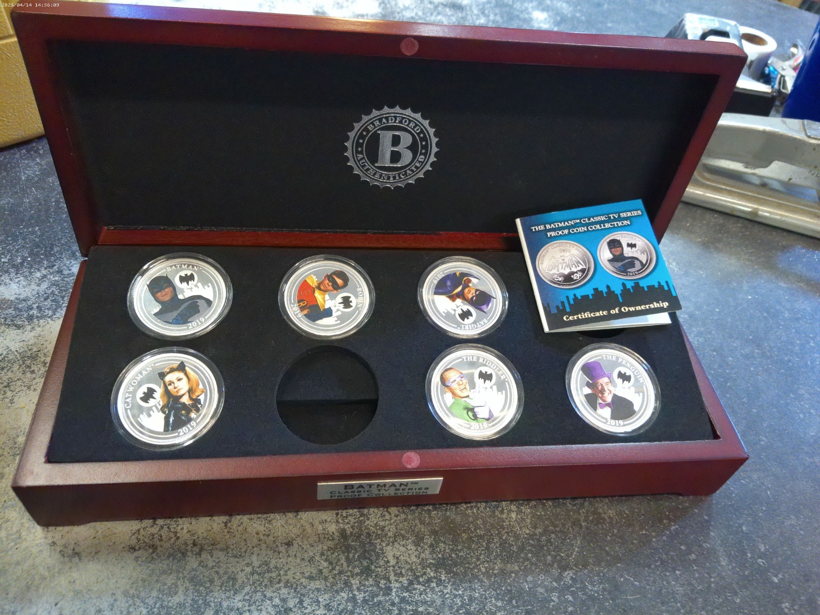 2019 Bradford Exchange Batman Classic TV Series Proof Partial Coin Collection