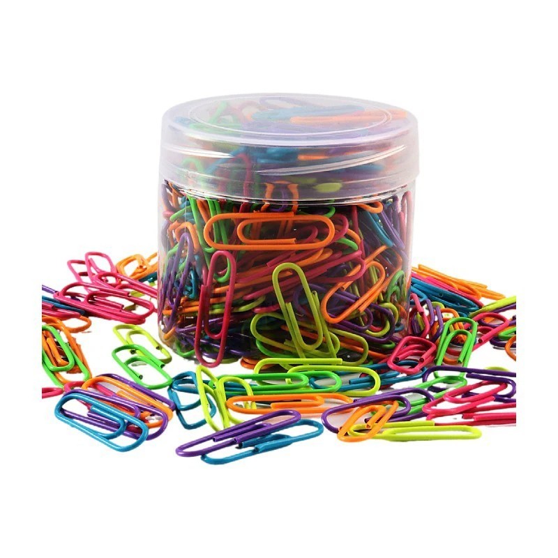 200PCS 28mm Colored Metal Paper Clips Office School Binder Bookmark AU Stock