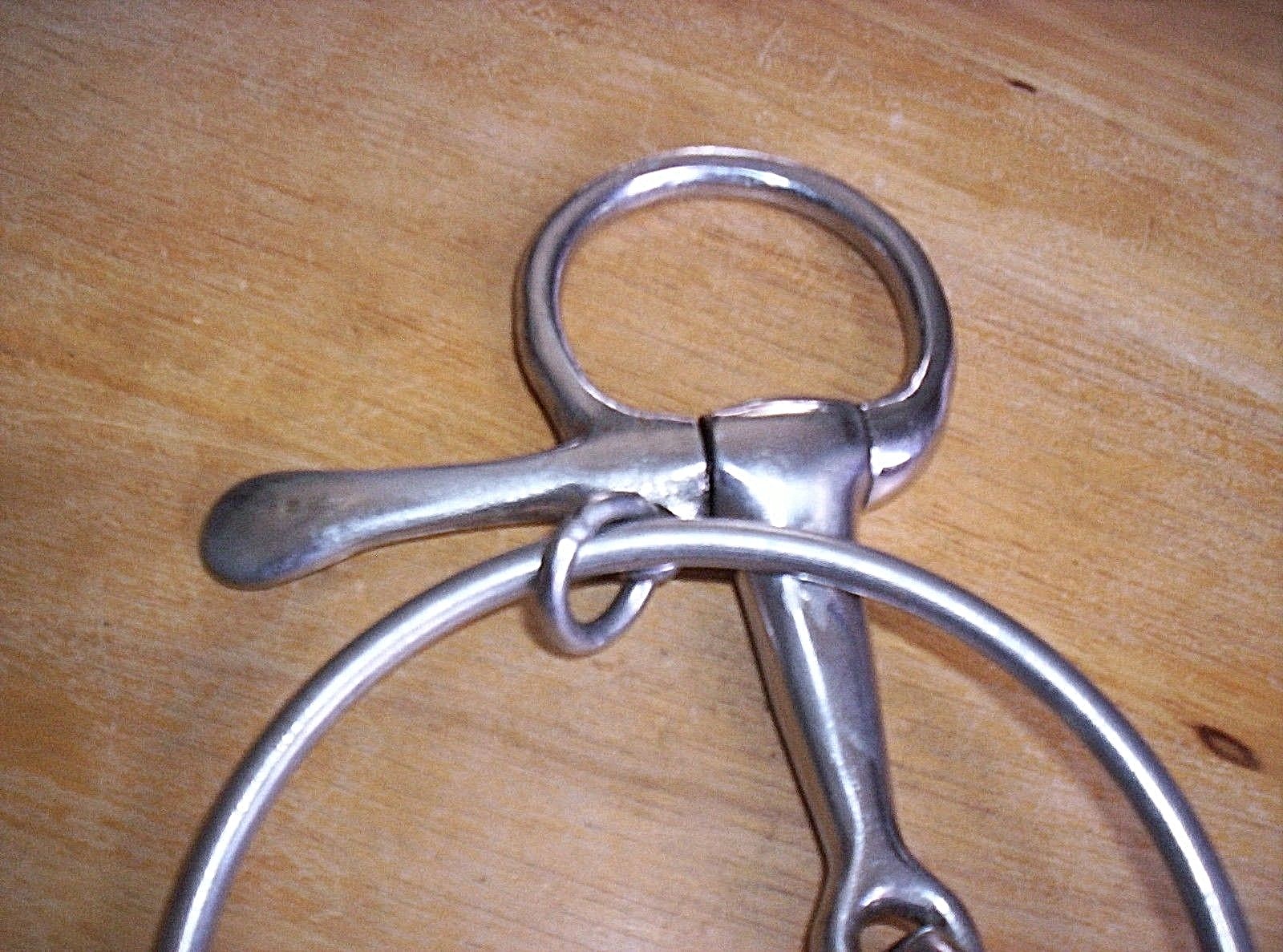 Used Stainless Dexter Half Cheek Snaffle Ring Bit Racing Bit 5" Mouth
