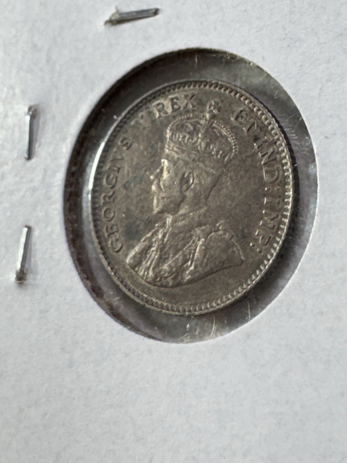 1911 Canada 5 Cents Small Silver Coin Cleaned