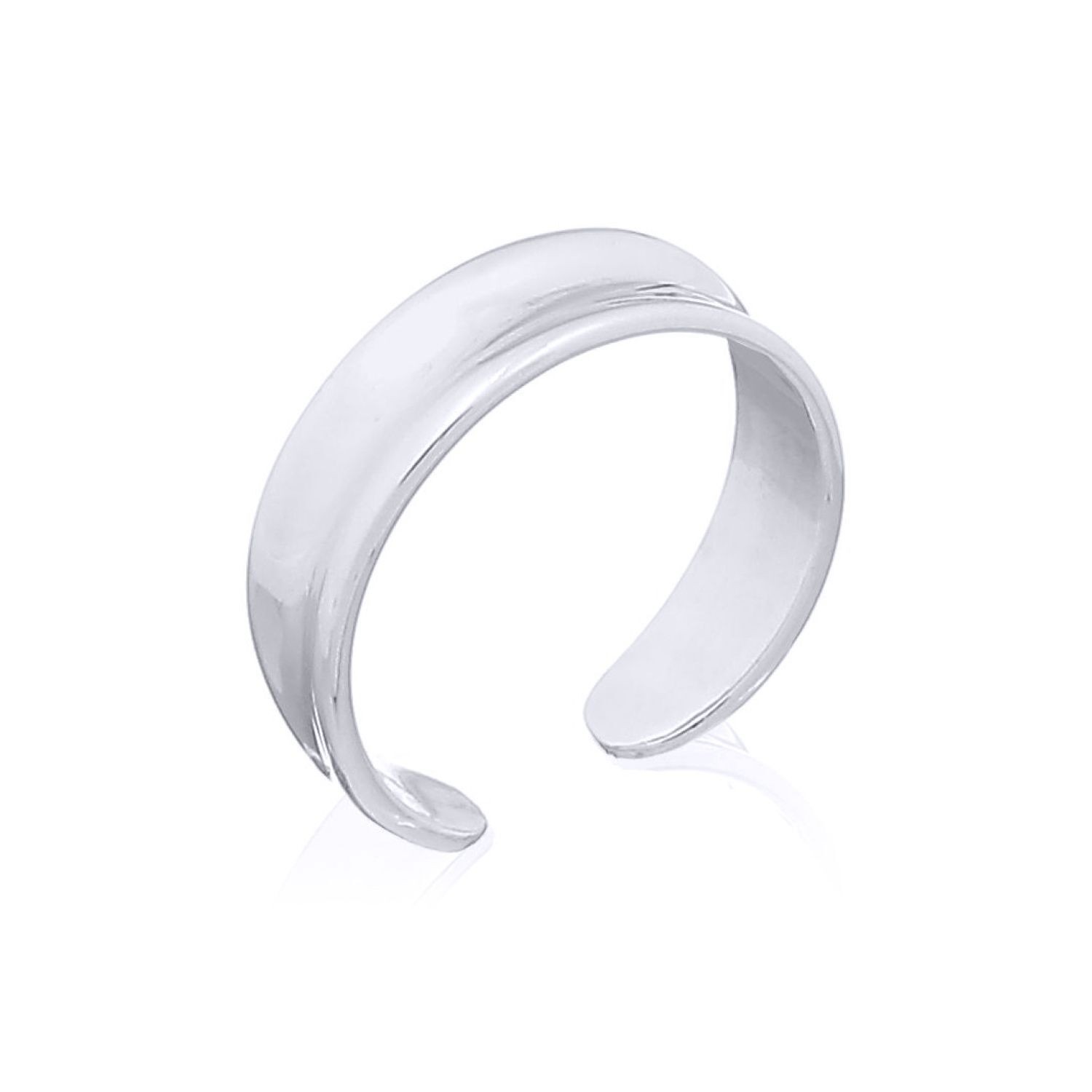 Silver Jewelco London Concaved Toe Ring