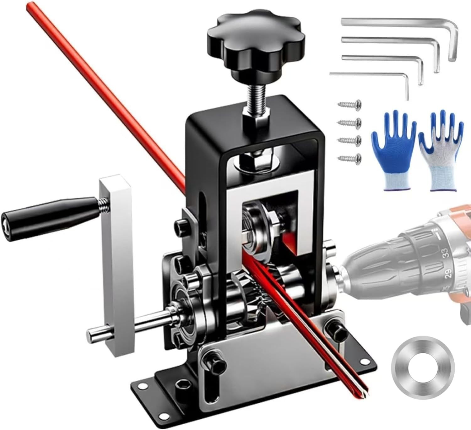 Drill-Powered Wire Stripper Machine 0.06"-1" for Scrap Copper Cable