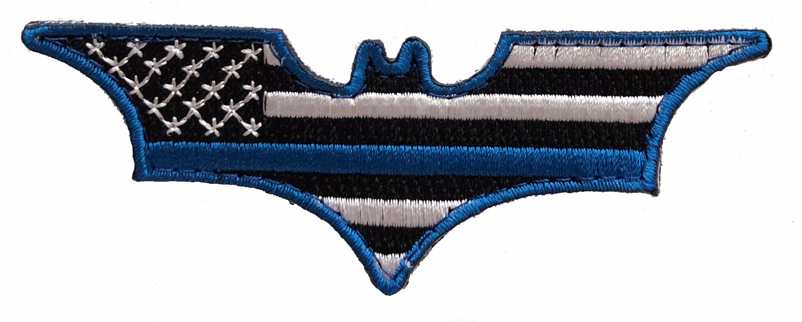 Thin Blue Line Batman Morale Patch Hook & Loop Gear Bag Tac Vest Police