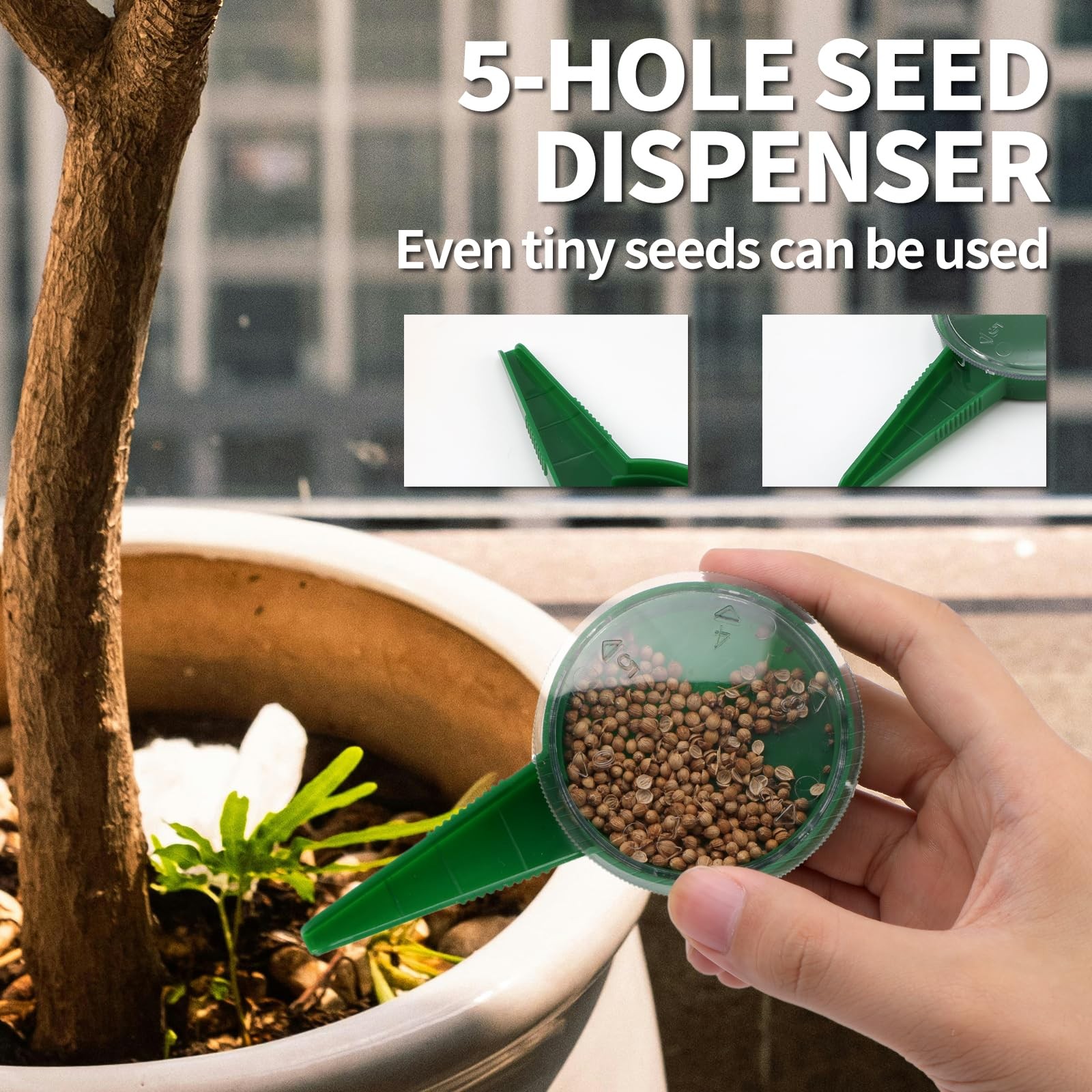 12pcs Mini Handheld Seed Spreader Kit, Small Planter as shown in the picture