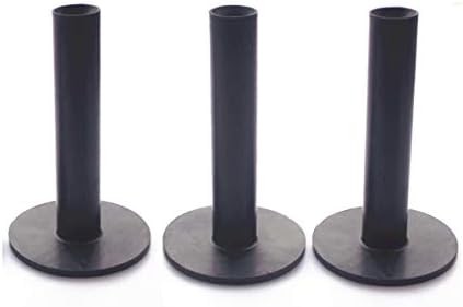 Premium Ultra Long Rubber Tees 3 3/4" 95mm, Black 3-Pack | Heavy-duty rubber con