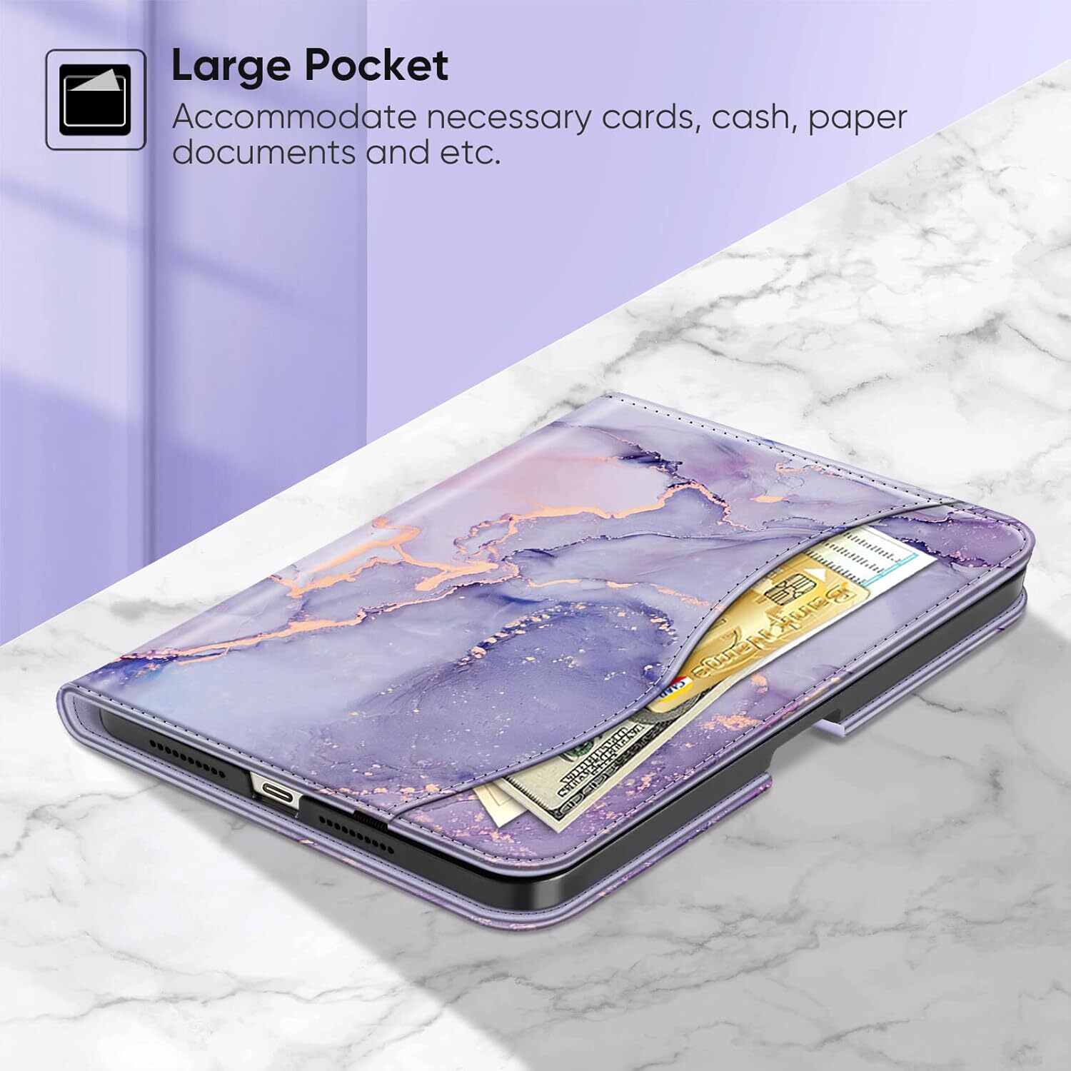 Case for iPad Mini 7 (A17 Pro) 2024 / iPad Mini 6 Multi-Angle Smart Stand Cover