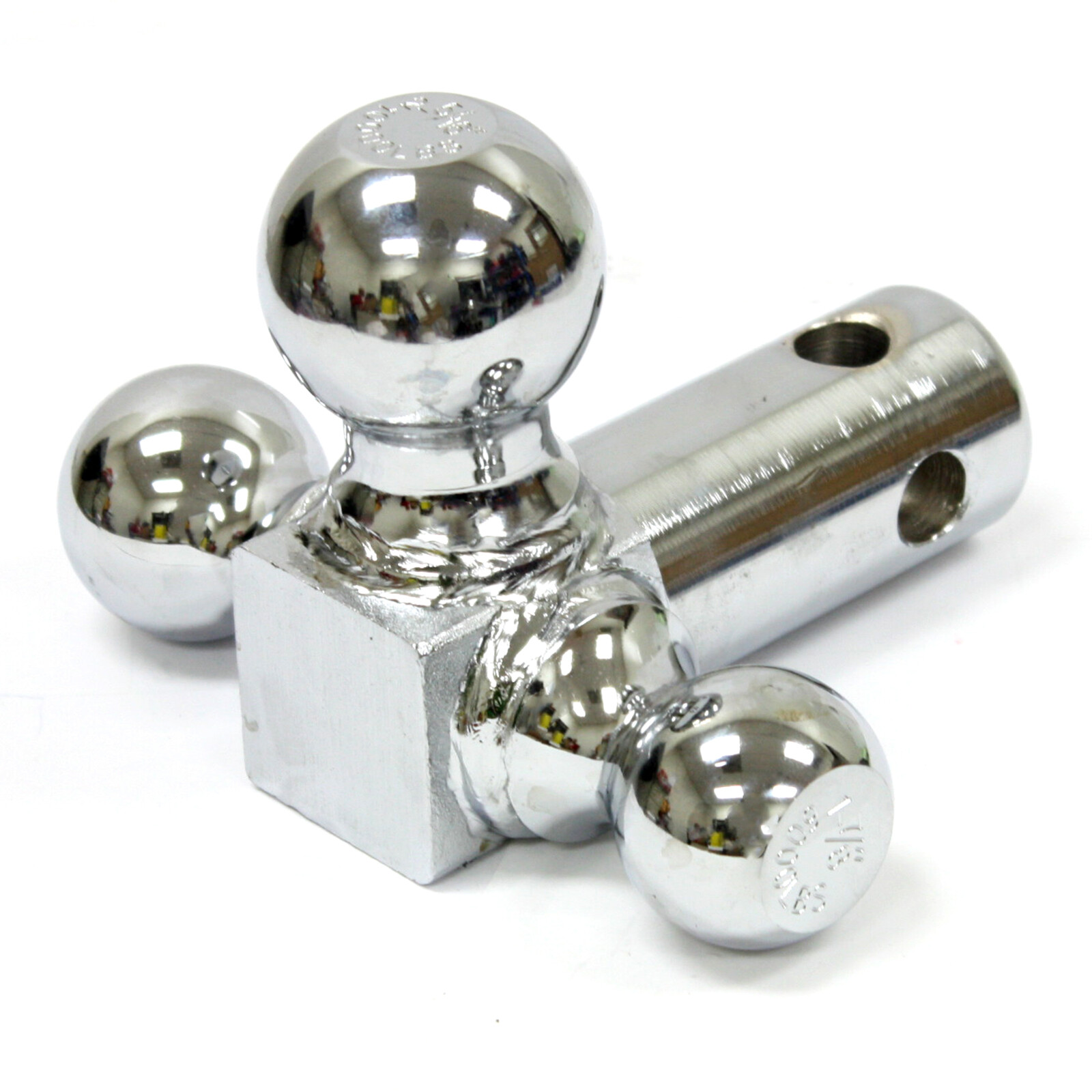 Triple Tri Swivel 3 Way Ball for Trailer Tow Hitch Mount 50mm Dia. Shank