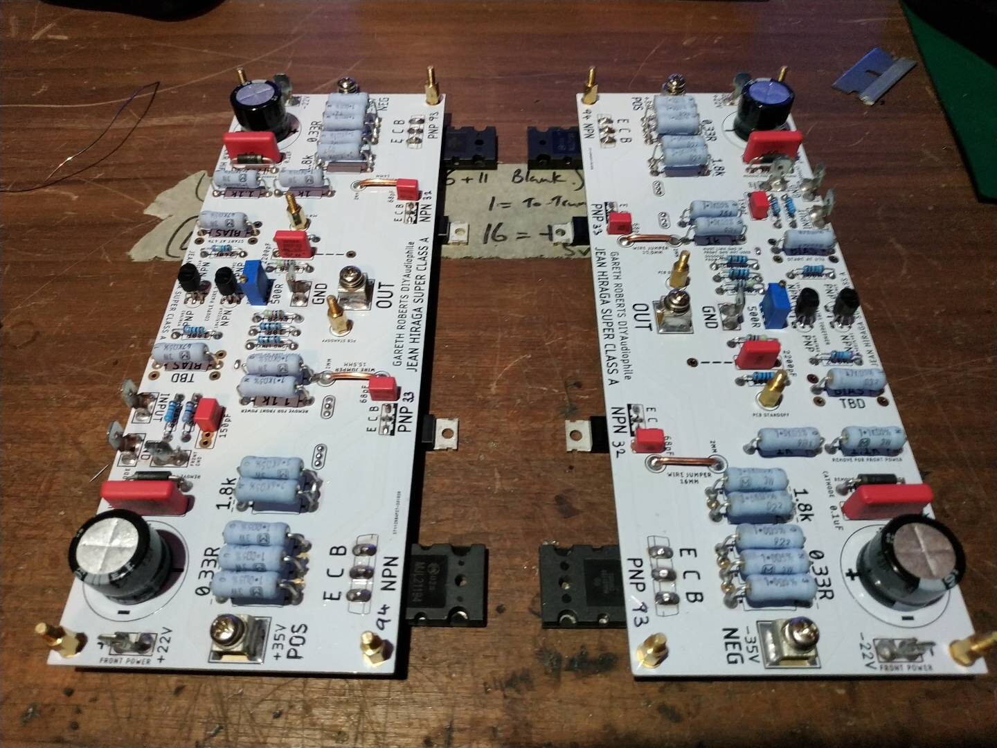 Jean Hiraga Super Class A Amplifier PCB Set Premium Custom DIY 2x Blank PCBs