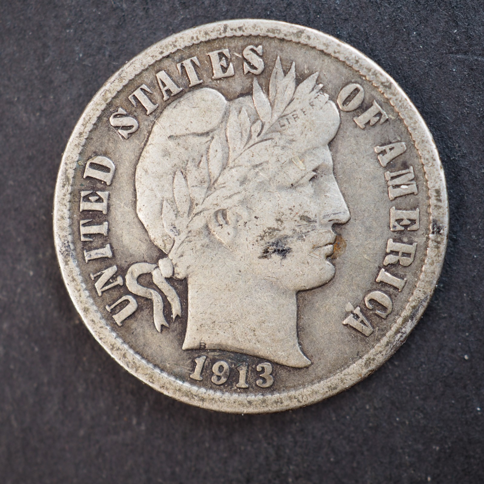 1913 *P* BARBER SILVER DIME ***NICE COIN!*** - FREE SHIPPING! C4449